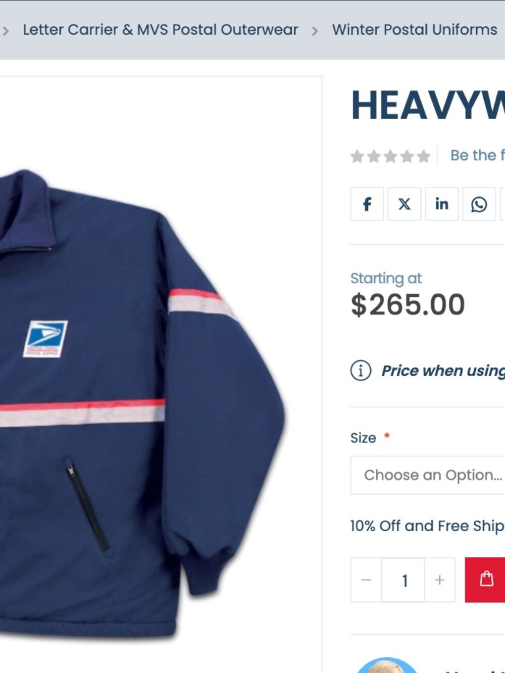 USPS Heavyweight Jacket - Picture 6 of 12